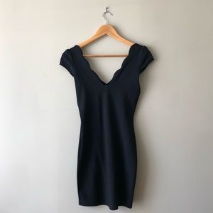 Cooperative scalloped edge bodycon dress